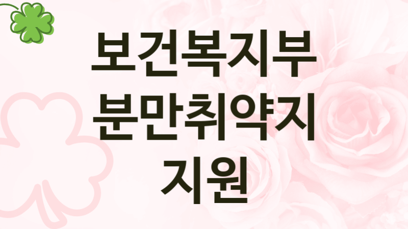 보건복지부
분만취약지 지원