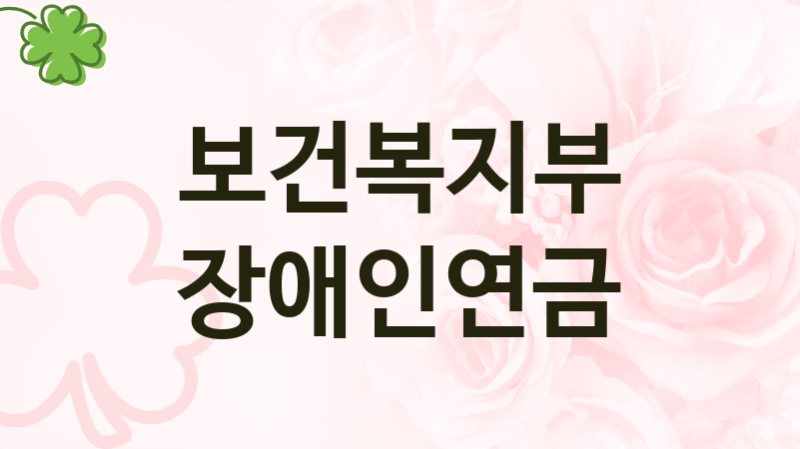 보건복지부
장애인연금