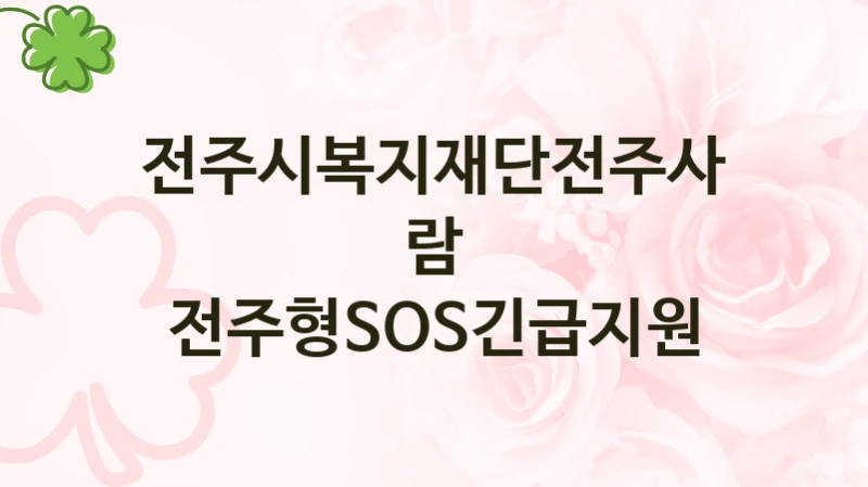 전주시복지재단전주사람, 전주형SOS긴급지원 지원 정책, 신청 자격 조건과 구비 서류